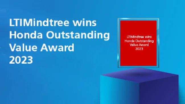 LTIMindtree Wins the 2023 Outstanding Value Award from Honda