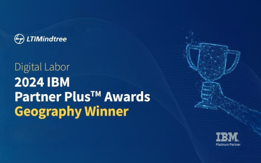 LTIMindtree Named APAC Geography Winner of IBM Partner Plus Award in the Digital Labor Category